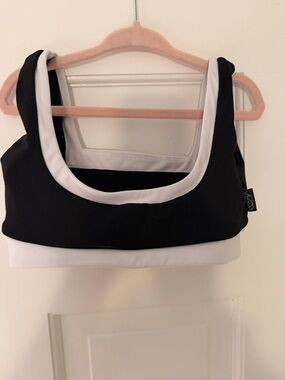 Tiger Friday Black and White Colorblock Revisable Top